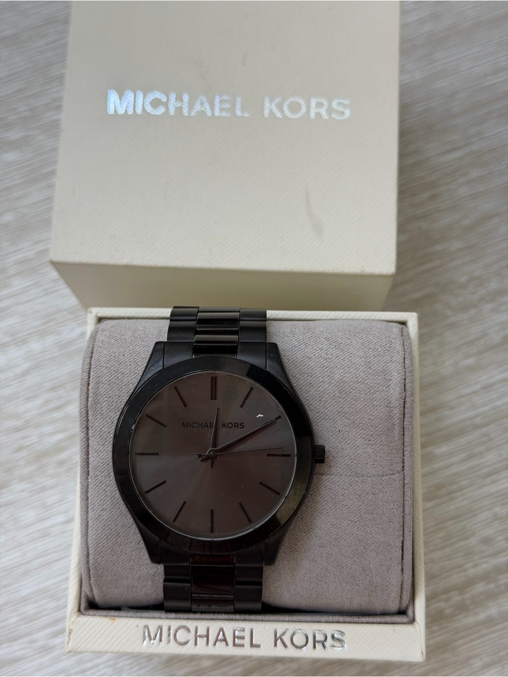 Michael Kors Black Tone Stainless Steel Bracelet Watch